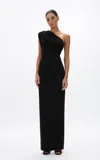 Rachel Gilbert Winnie One-shoulder Gown Dress In Black