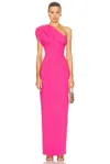 Rachel Gilbert Winona Gown In Hot Pink