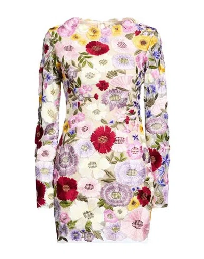 Rachel Gilbert Woman Mini Dress Pink Size 1 Nylon In Multi