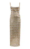 Rachel Gilbert Zeph Tulle Gown In Gold