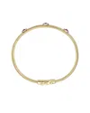 Rachel Glauber 14k Diamond Cz Bangle Bracelet