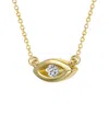 Rachel Glauber 14k Gold Plated With Clear Cubic Zirconia Evil Eye