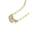Rachel Glauber 14k Gold Plated Clear Cubic Zirconia Interlocking