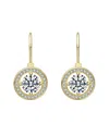 Rachel Glauber 14k Diamond Cz Dangle Earrings