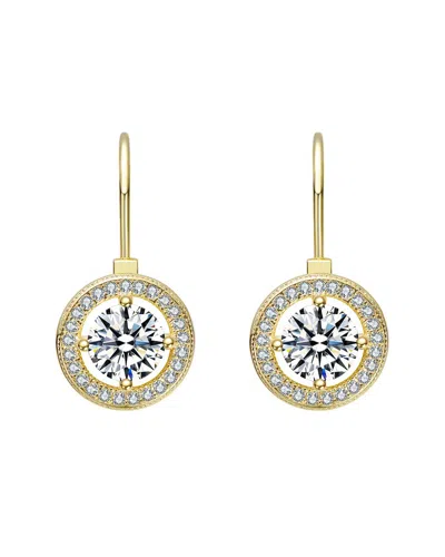 Rachel Glauber 14k Diamond Cz Dangle Earrings