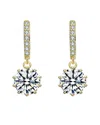 Rachel Glauber 14k Diamond Cz Dangle Earrings