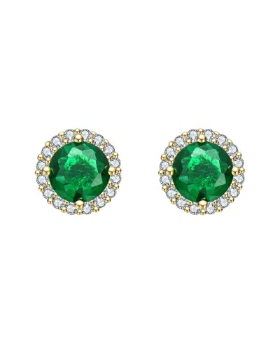 Rachel Glauber 14k Diamond Cz Earrings