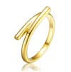 Rachel Glauber 14k Plated Criss Cross Ring In Gold