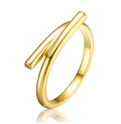 RACHEL GLAUBER 14K GOLD PLATED BYPASS RING