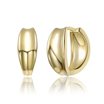 Rachel Glauber 14k Gold Plated Chic Design Huggie Earrings