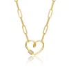 Rachel Glauber 14k Gold Plated Cubic Zirconia Charm Necklace In Gold