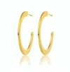 Rachel Glauber 14k Gold Plated Large Open Hoop Earrings In Gold