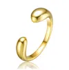 Rachel Glauber 14k Gold Plated Modern Open Ring In Gold