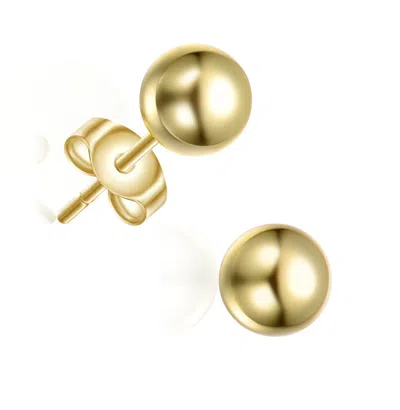 Rachel Glauber 14k Gold Plated Round Ball Stud Earrings