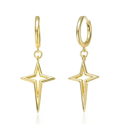 Rachel Glauber 14k Gold Plated Star Dangle Earrings