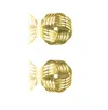 Rachel Glauber 14k Gold Plated Twisted Button Stud Earrings In Gold