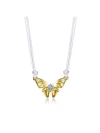 Rachel Glauber 14k Gold Plated With Clear Cubic Zirconia Butterfly Moth Pendant Necklace In Gold