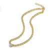 Rachel Glauber 14k Gold Plated With Clear Cubic Zirconia Flower Bloom Necklace In Gold