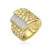 Rachel Glauber 14k Plated Cz Statement Ring In Gold