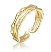 Rachel Glauber 14k Gold Plated With Clear Cubic Zirconia Wavy Open Ring In Gold