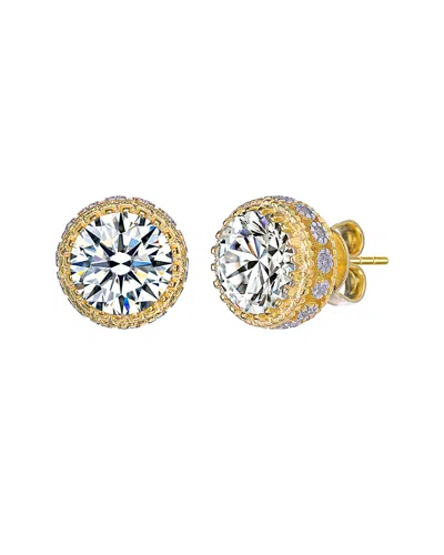Rachel Glauber 14k Over Silver Cz Earrings