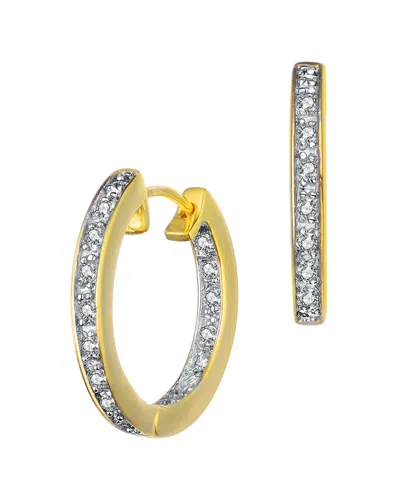 Rachel Glauber 14k Over Silver Cz Hoops