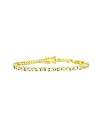 Rachel Glauber 14k Over Silver Cz Tennis Bracelet