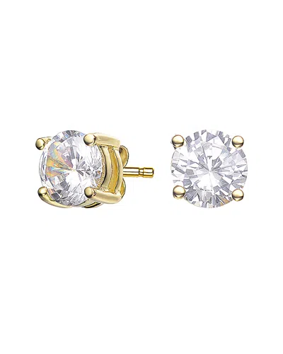 Rachel Glauber 14k Over Silver Earrings In Gold