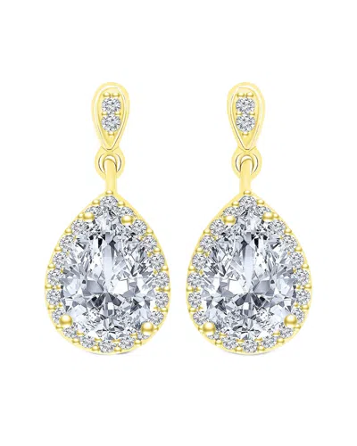 Rachel Glauber 14k Over Silver Earrings In Gold