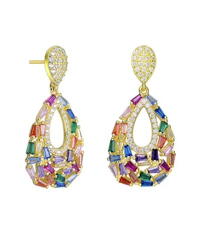 Rachel Glauber 14k Over Silver Earrings In Multi