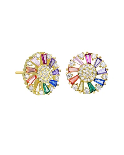 Rachel Glauber 14k Over Silver Earrings In Multi