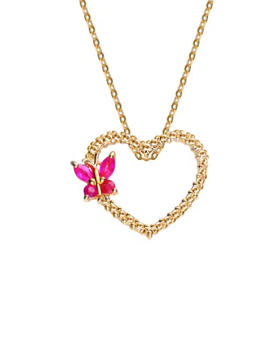 Rachel Glauber 14k Over Silver Necklace