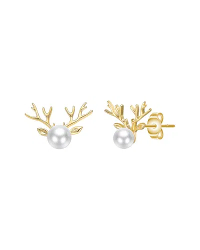 Rachel Glauber 14k Plated Animal Earrings In Gold