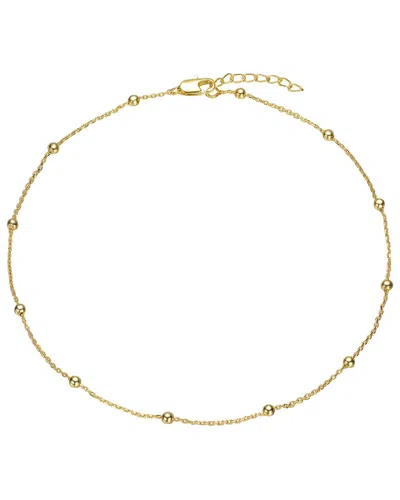 Rachel Glauber 14k Plated Beaded Necklace In Purple