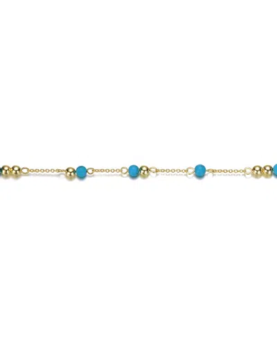 Rachel Glauber 14k Plated Beads Bracelet In Multi