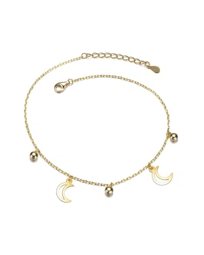 Rachel Glauber 14k Plated Charm Bracelet In Pink