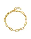 Rachel Glauber 14k Plated Cz Adjustable Bracelet