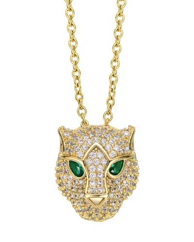 Rachel Glauber 14k Plated Cz Animal Pendant Necklace