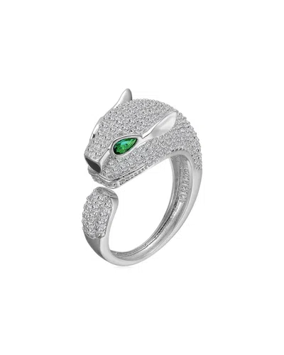 RACHEL GLAUBER RACHEL GLAUBER 14K PLATED CZ BAND RING