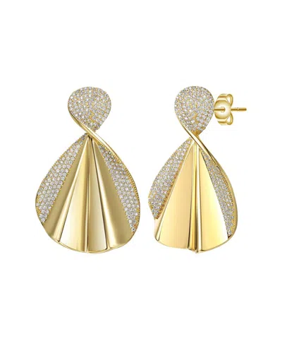 Rachel Glauber 14k Plated Cz Dangle Earrings