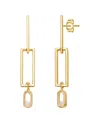 Rachel Glauber 14k Plated Cz Dangle Earrings