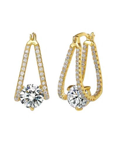 Rachel Glauber 14k Plated Cz Earrings