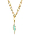 Rachel Glauber 14k Plated Cz Enamel Necklace