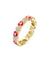 Rachel Glauber 14k Plated Cz Eyeball Ring