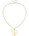 Rachel Glauber 14k Plated Cz Heart Charm Necklace