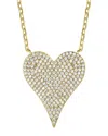 Rachel Glauber 14k Gold Plated With Pave Diamond Cubic Zirconia Heart Layering Neckla