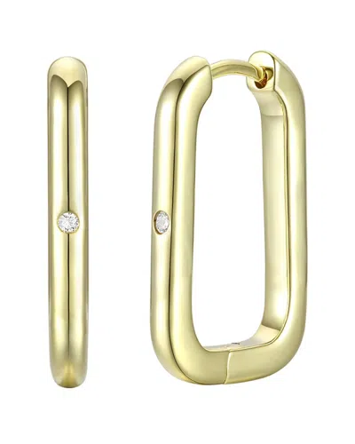 Rachel Glauber 14k Plated Cz Hoops
