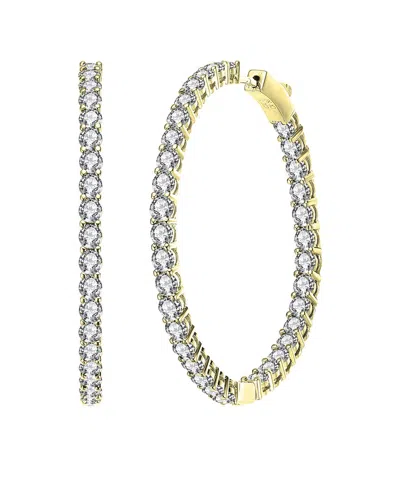 Rachel Glauber 14k Plated Cz Hoops
