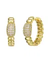 Rachel Glauber 14k Plated Cz Hoops