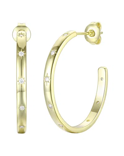 Rachel Glauber 14k Plated Cz Hoops